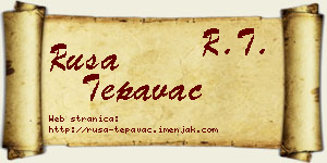 Rusa Tepavac vizit kartica